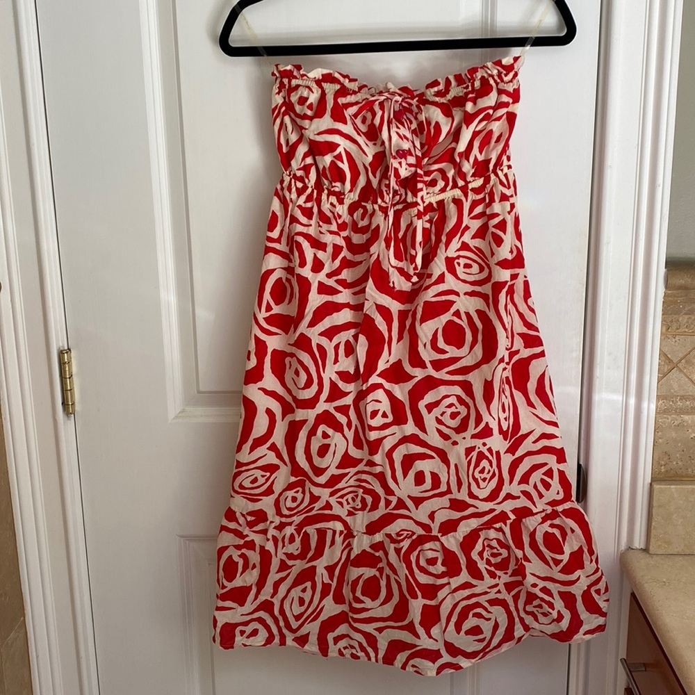 EUC Super Cute Strapless Dress 100% Cotton